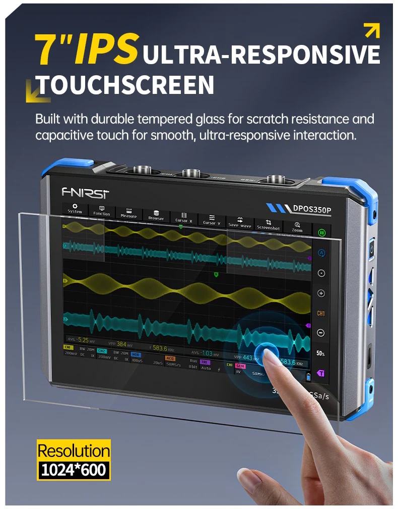 DPOS-350P 350MHz Tablet Osiloskop (4'&uuml; 1 Arada)